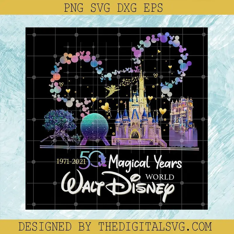 50 Magical Year World Walt Disney Png, Disney Png, Disney Land Png, Castle Bright Png 1