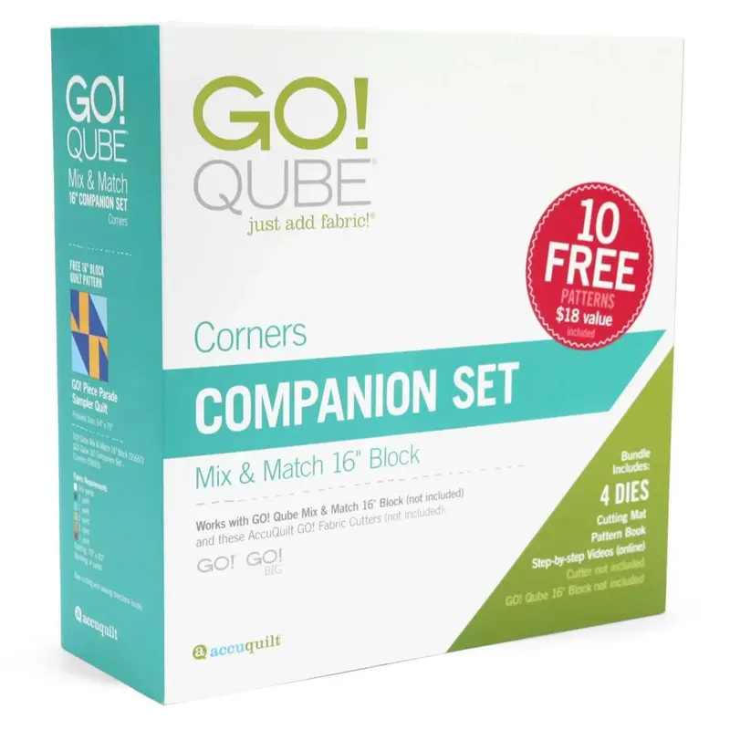 Accuquilt Go! Qube 16" Companion Set - Corners 1