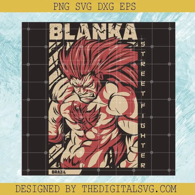#Blanka Svg, Street Fighter Svg, Blanka Brazil Svg 1