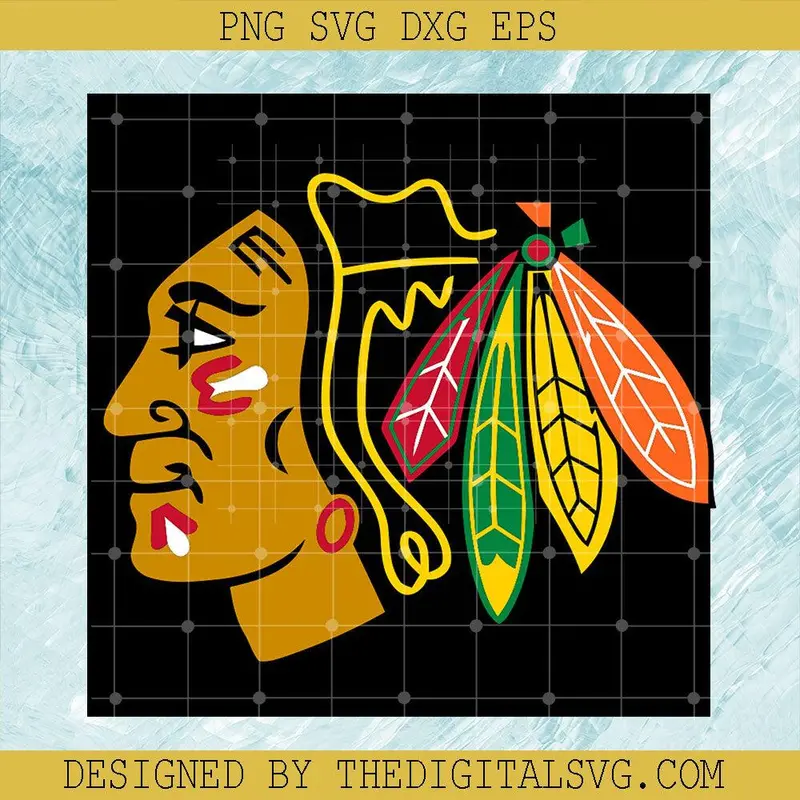 Chicago Blackhawks Svg, Hockey Sports Svg, Nhl Chicago Blackhawks Svg 1