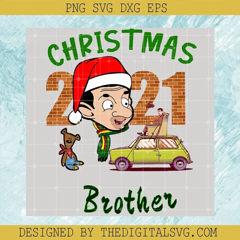 Christmas Brother Santa Hat Svg, Merry Christmas Svg, Car By Mr Bean Svg, 2021 Merry Christmas Svg 1
