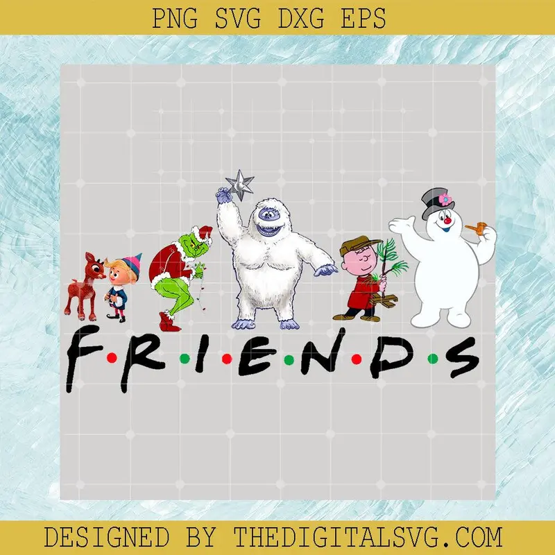 Christmas Friends Sublimation Designs, Christmas Friends Movies Png, Movies Merry Christmas Png 1