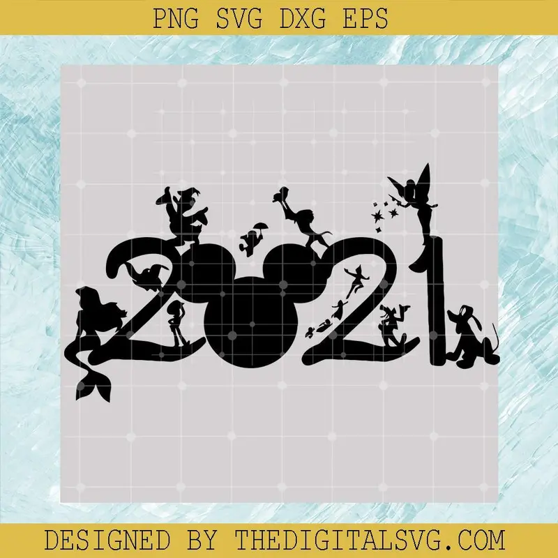 Disney 2021 Mickey Head Svg, All Character Disney Svg, Disney Svg 1