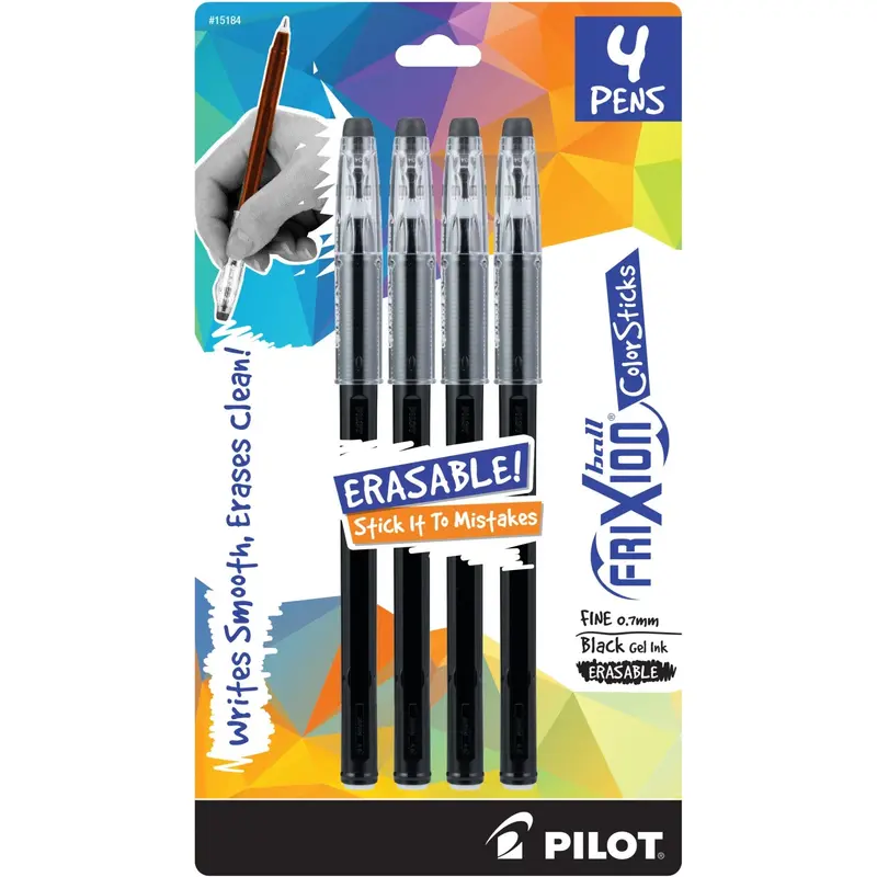 Frixion Colorsticks Erasable Gel Pens (0.7Mm), 4Pk 1