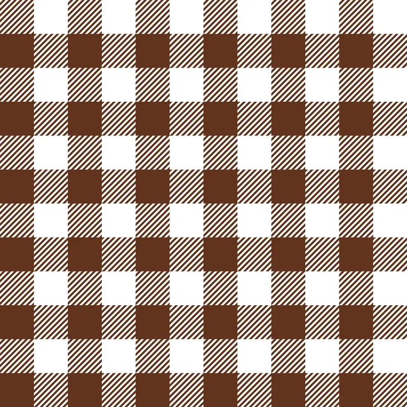 Gingham Fabric - Chocolate 1
