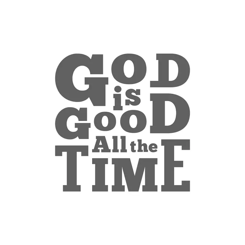 God Is Good Fabric Panel - White 1
