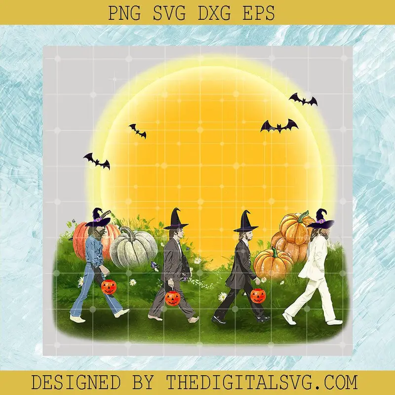 Halloween Abbey Road Png Designs, Horror Road Halloween Png, Halloween Vibes Sublimation Png 1