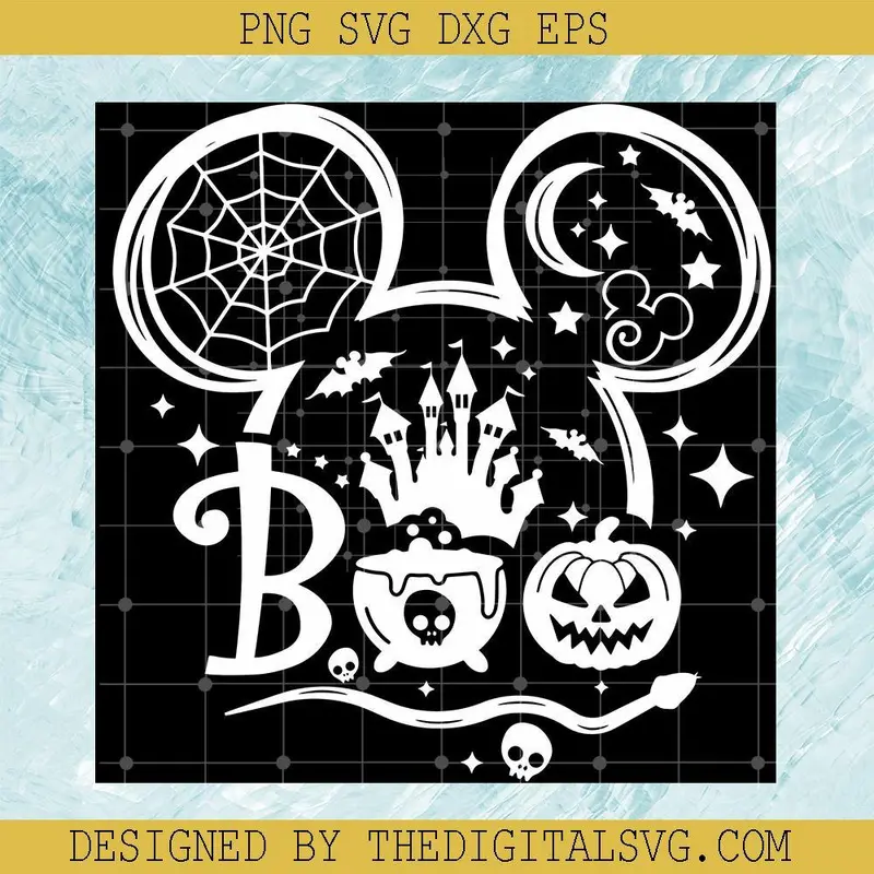 Halloween Boo Svg, Disney Mickey Svg, Halloween Svg, Disney Svg 1