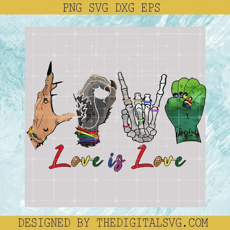 Halloween Monster Love Svg, Love Is Love Svg, Lgbt Svg, Halloween Svg 1