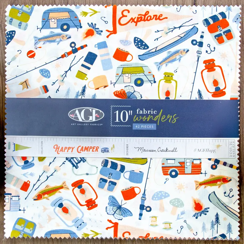Happy Camper 10" Fabric Squares - 42 Pc 1