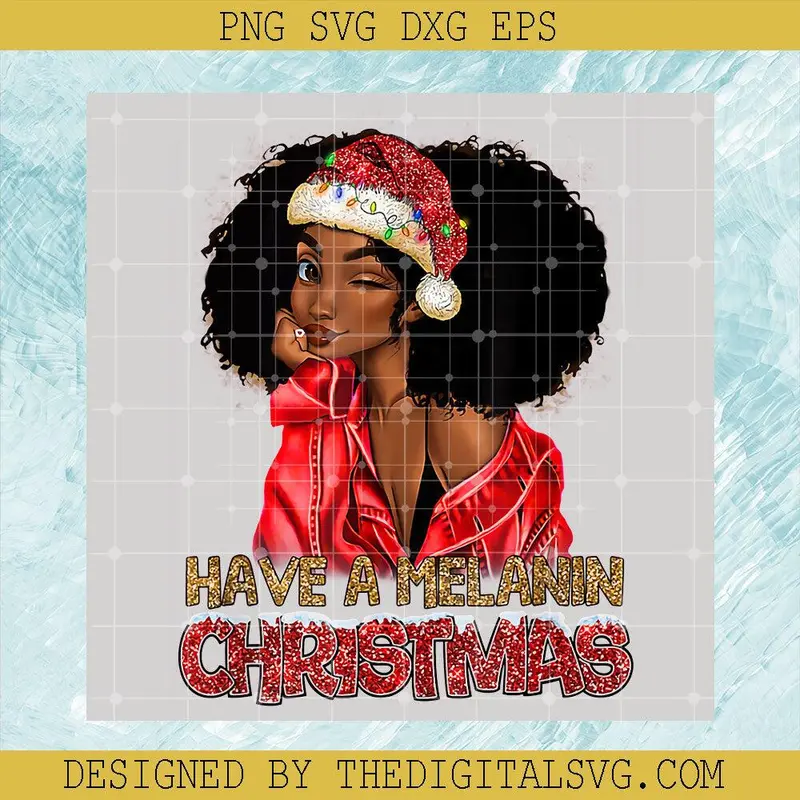 Have A Melanin Christmas Png, Black Women Png, Cute Girl Png 1
