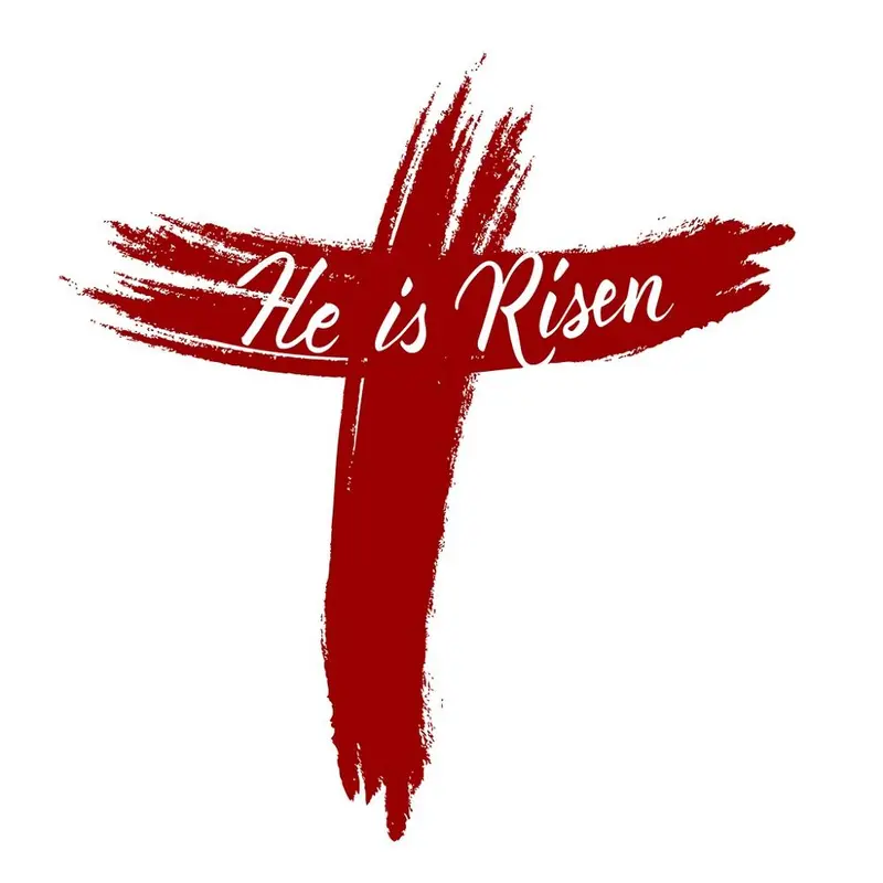He Is Risen Cross Fabric Panel 1