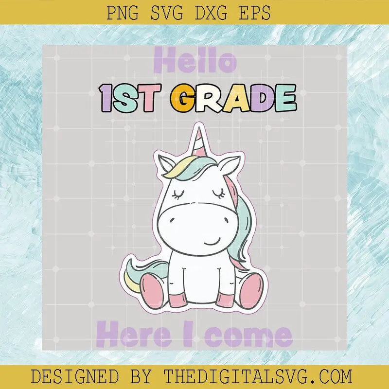 Hello 1St Grade Here I Come Svg, Horse Svg, School Svg 1