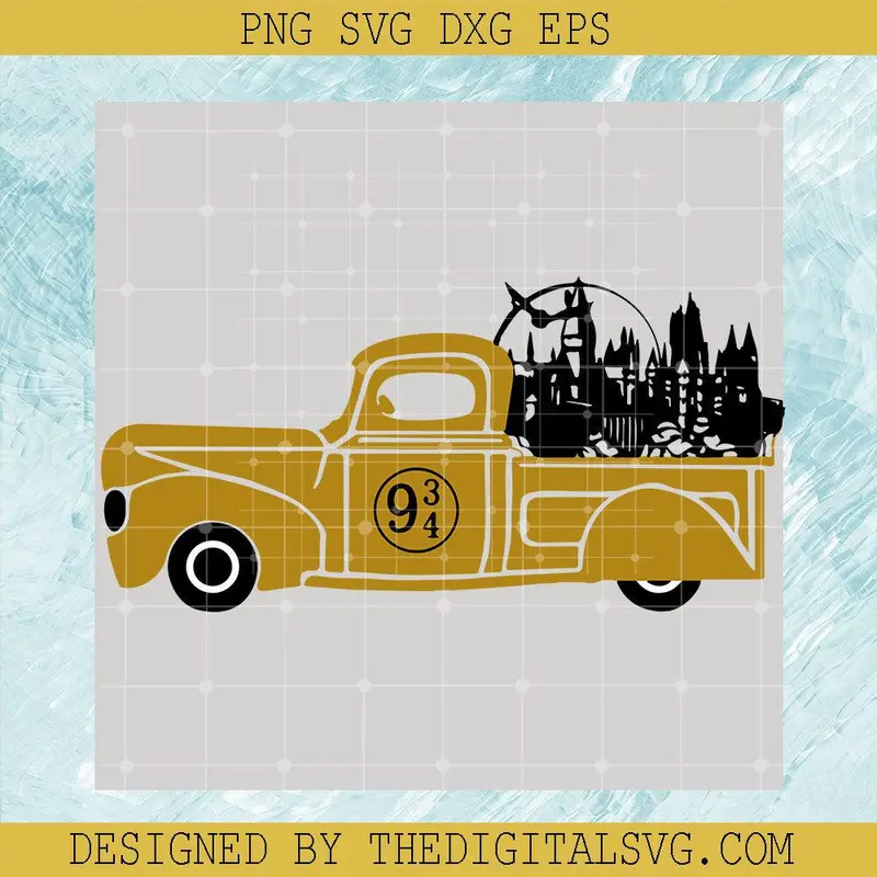 Hogwarts Svg, Truck Hogwarts Svg, 9 3/4 Harry Potter Svg 1