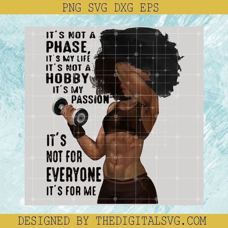 It's My Passion Png, Gym Black Girl Png, Love Fitness Png, Perfect Body Png 1