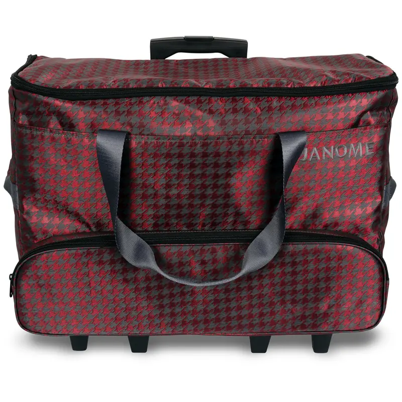 Janome Red Check Sewing Machine Trolley (22"L X 12"W X 15"H) 1