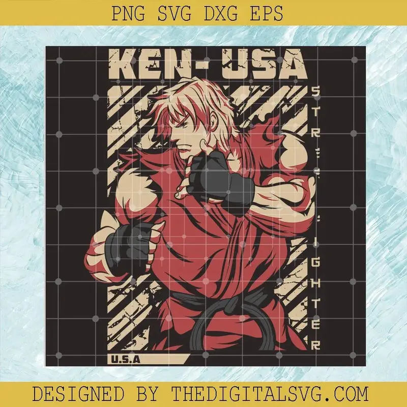 #Ken-Usa Svg, Street Fighter Svg, Ken-Usa Usa Svg 1