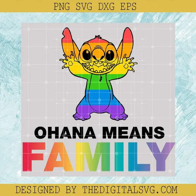 Lgbt Stitch Png, Pride Stitch Png, Ohana Mean Family Png, Stitch And Lilo Png 1