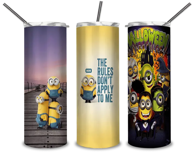Minions Friends Png, The Rule Don't Apply To Me 20Oz Skinny Tumbler Designs Png, Sublimation Designs Png 1