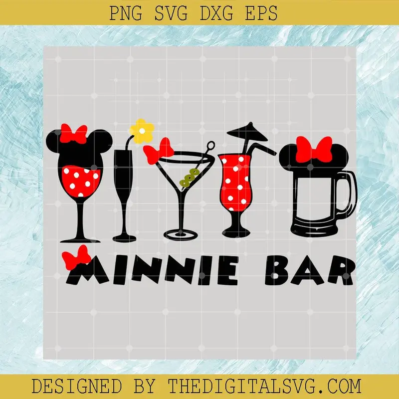 Minnie Mouse Bar Svg, Disney Minnie Svg, Drinks Minnie Mouse Svg 1