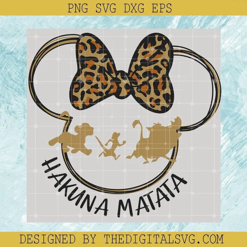Mouse Svg, Animal Svg, Hakuna Matata Boy Animal Kingdom Day Timon And Pumba The Lion King Minne Mouse Simba Minnie Head Svg 1