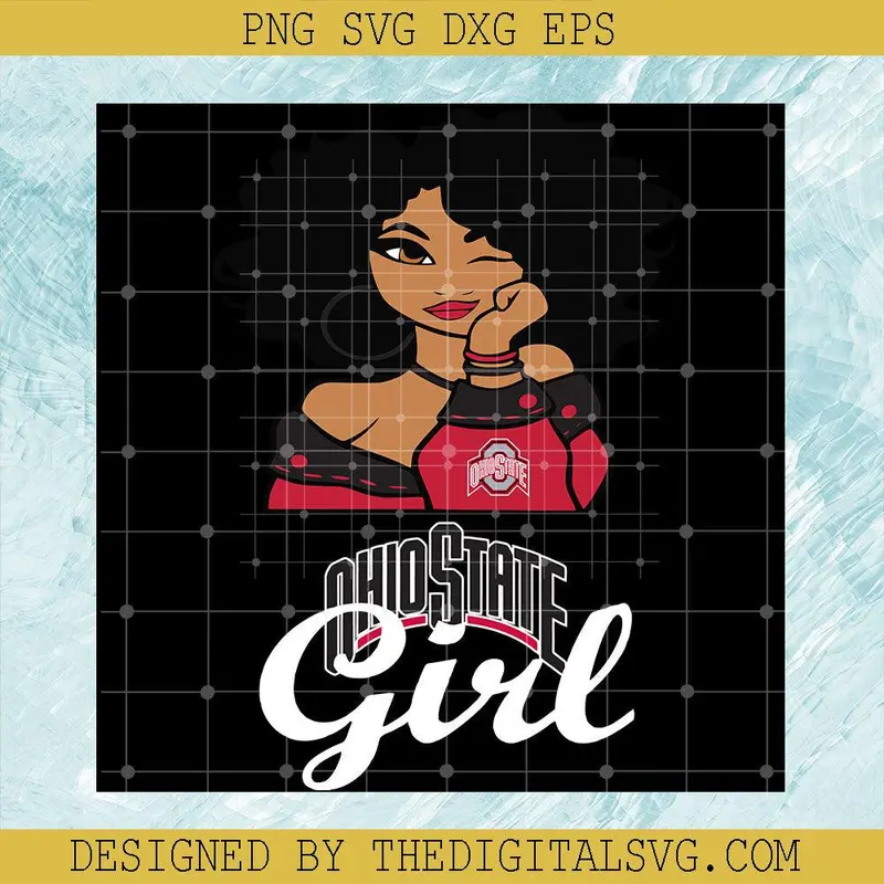 Ohio State Buckeyes Svg, Sport Lovers Svg, Ncaa Team Girl Svg 1