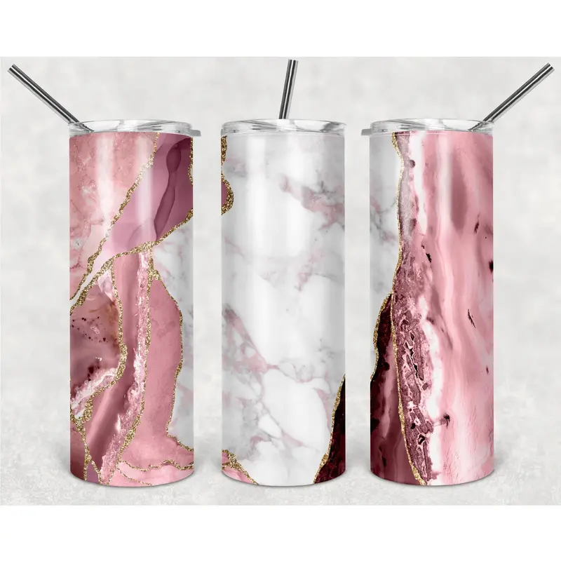 Pink Pastel Luxury Marble Texture Png, 20Oz Skinny Tumbler Design, Sublimation Designs Png File, Full Tumbler Wrap Png Digital File 1