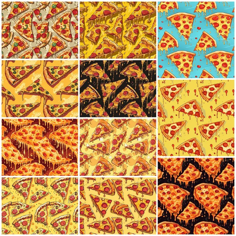 Pizza Melt Fabric Collection - 1 Yard Bundle 1