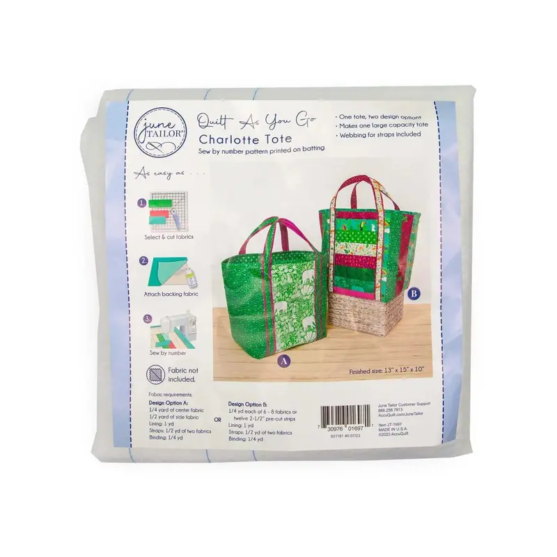 Quilt As You Go Charlotte Shopper Tote Kit 1