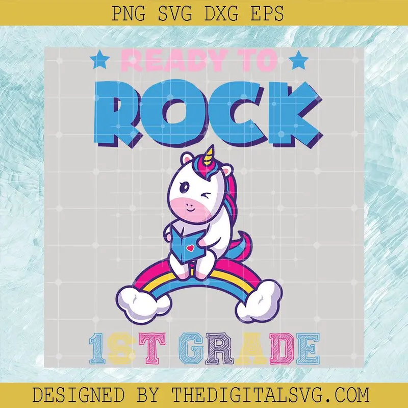 Ready To Rock 1St Grade Svg, Back To School Svg, Horse Svg 1