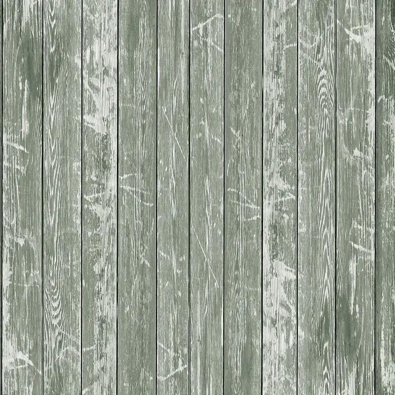 Rustic Wood Planks Fabric - Moss Green 1
