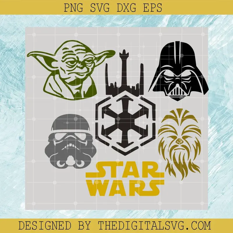 Star Wars Starbuck Wrap Svg, Star Wars Characters Full Wrap Starbuck Cup Svg 1