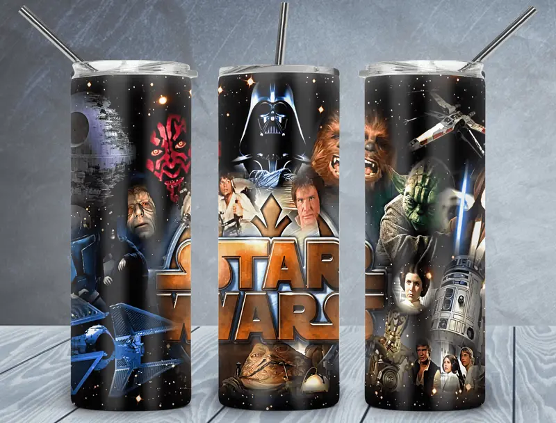 Star Wars Tumbler Wrap Png, Disney Star Wars 20Oz Skinny Tumbler Design, Sublimation Designs Png File 1