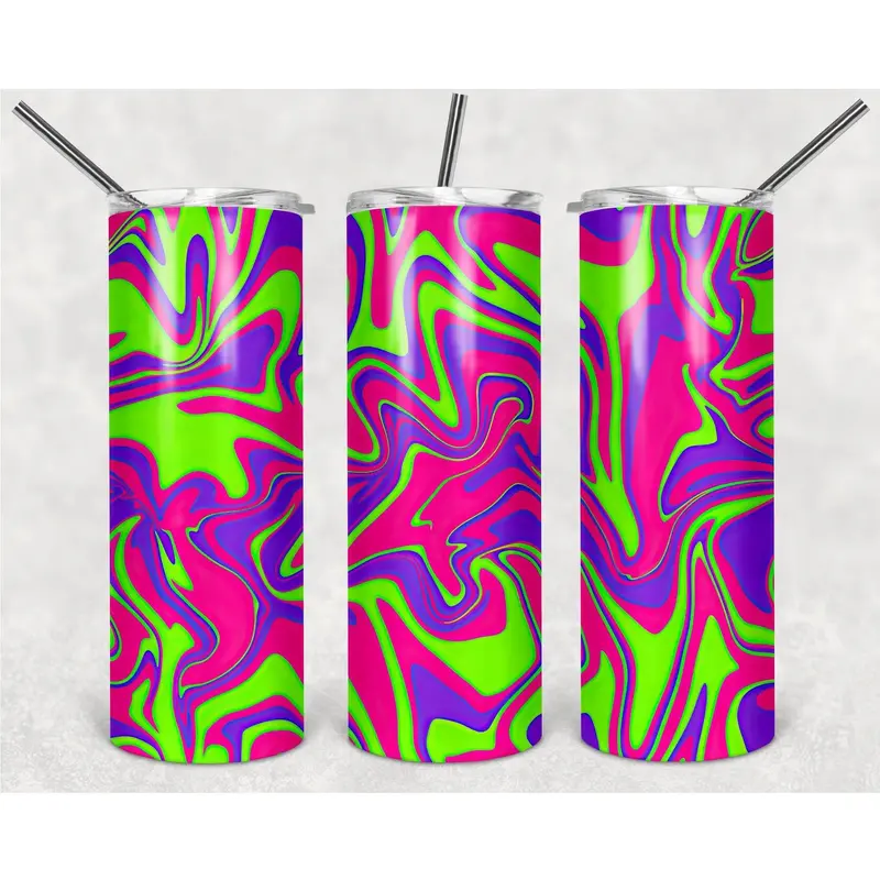 Stylish Purple And Pink Pattern Png, 20Oz Skinny Tumbler Design, Sublimation Designs Png File 1