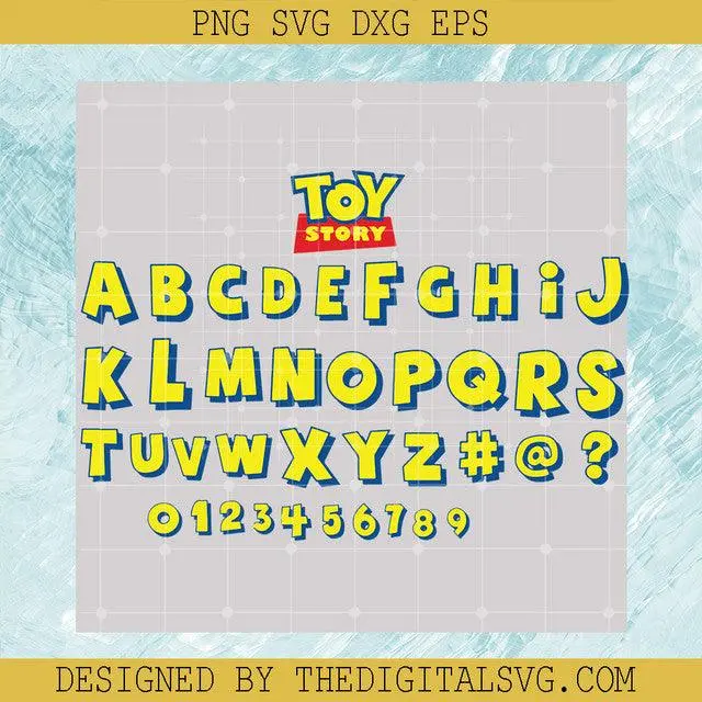 Toy Story Font Svg, Toy Story Alphabet Svg, Logo Toy Story Svg 1