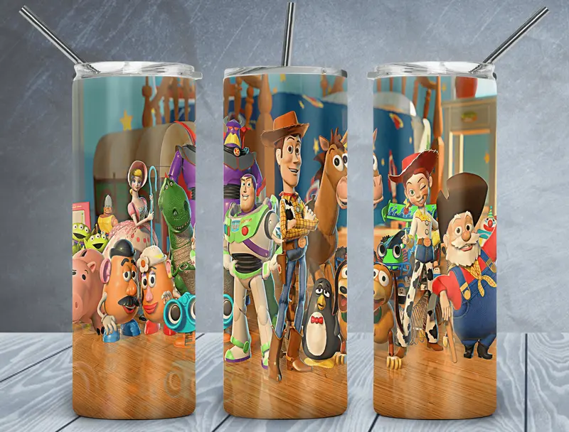 Toy Story Tumbler Wrap Png, Andy's Toys 20Oz Skinny Tumbler Design, Sublimation Designs Png File 1