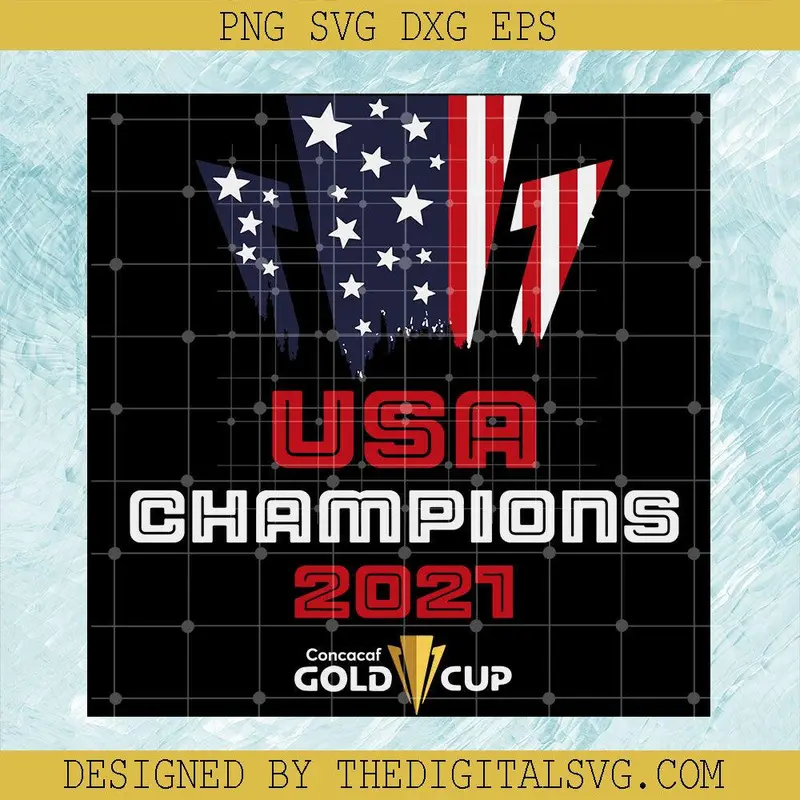 Usa Champions 2021 Concacf Gold Cup Svg, Usa Flag Svg, Concacf Gold Cup Svg 1