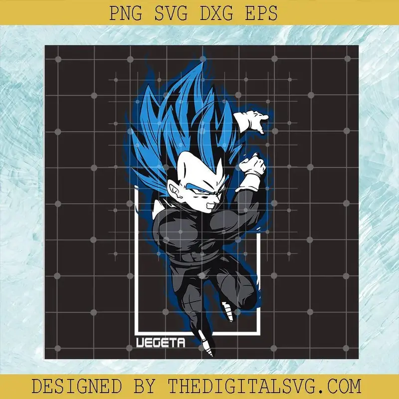 #Vegeta Super Saiyan Blue Attack Svg, Dragon Ball Svg, Dragon Ball Super Svg 1