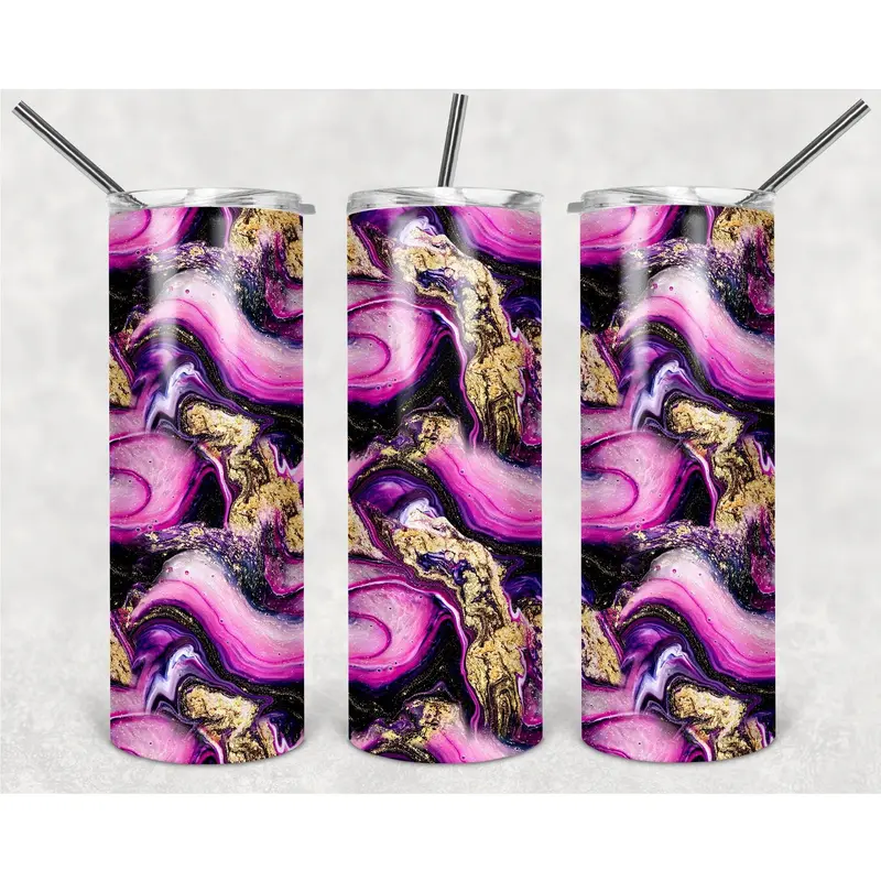 Wood Pink Veined Stone Pattern Png, 20Oz Skinny Tumbler Design, Sublimation Designs Png File 1