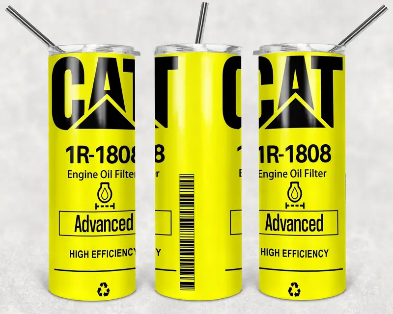 Yellow Cat Car Logo Png, 20Oz Skinny Tumbler Design, Sublimation Designs Png File 1