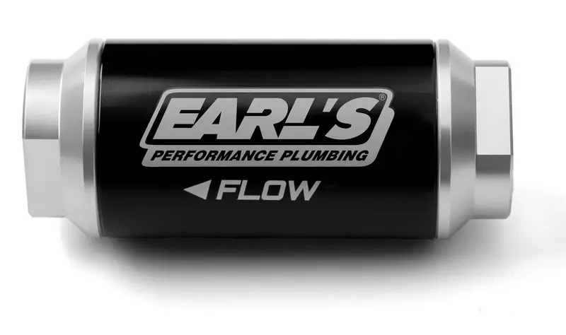 Earl’S 230608Erl Billet Aluminum In-Line Fuel Filter – Compact, High-Performance Filtration 1