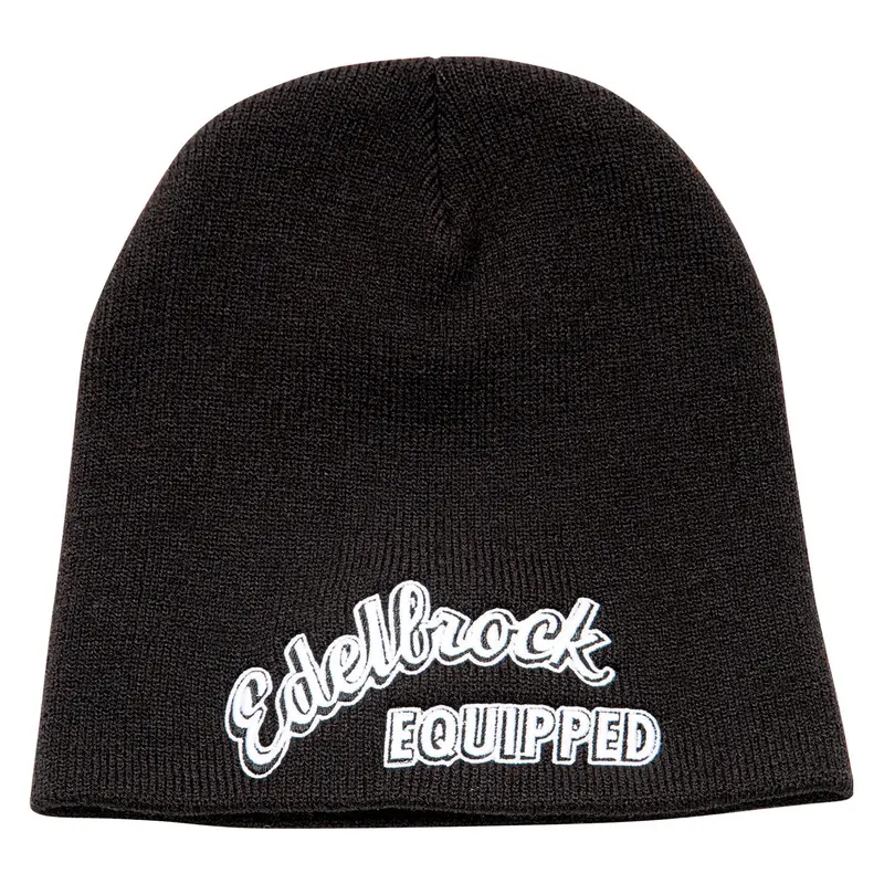 Edelbrock Skull Beanie – Embroidered Cotton Cap With Iconic Branding (289421) 1