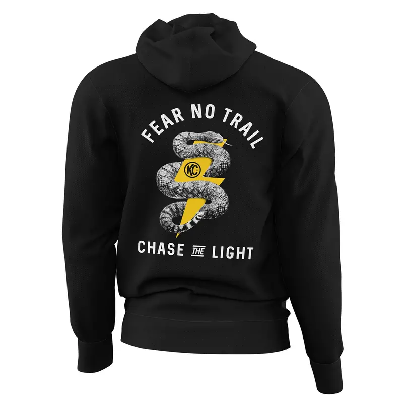 Kc Hilites Fear No Trail Hoodie – Black, Medium, Zip-Up Design 1