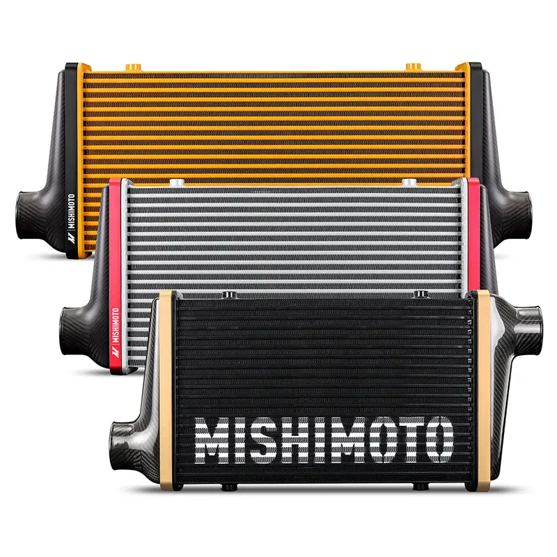 Mishimoto Gloss Black V-Band Intercooler Core Assembly – 450Mm Silver Core, Offset Mount 1