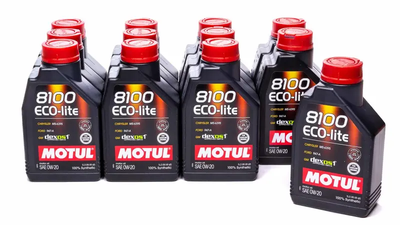 Motul Usa 108534-12 8100 0W-20 Eco-Lite Full Synthetic Motor Oil – 12 X 1L Case (Dexos1 Certified) 1