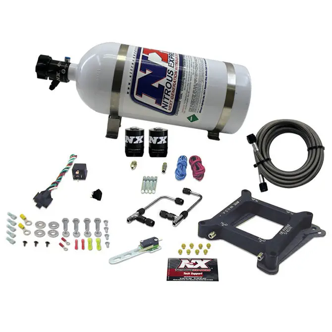 Nitrous Express 60545-10 Gemini Pro-Power Alcohol Nitrous System – Adjustable 100–500 Hp, Includes 10 Lb Bottle 1
