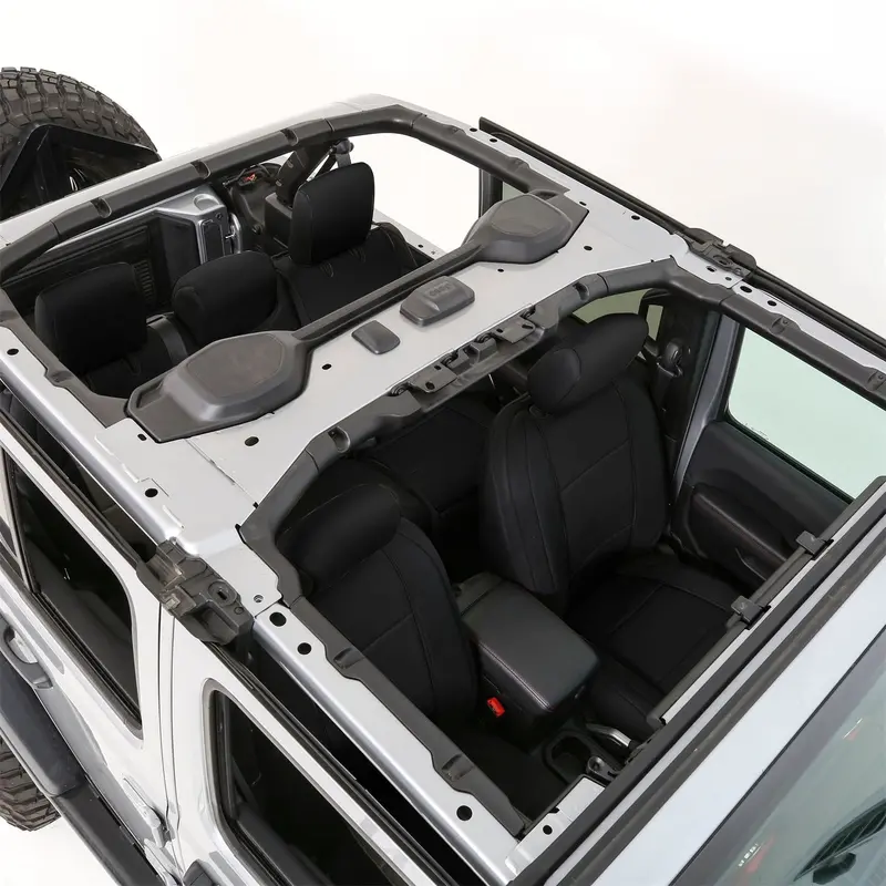 Smittybilt Neoprene Seat Covers For Jeep Wrangler Jl – 4-Door Front & Rear Set (Black/Black) 1